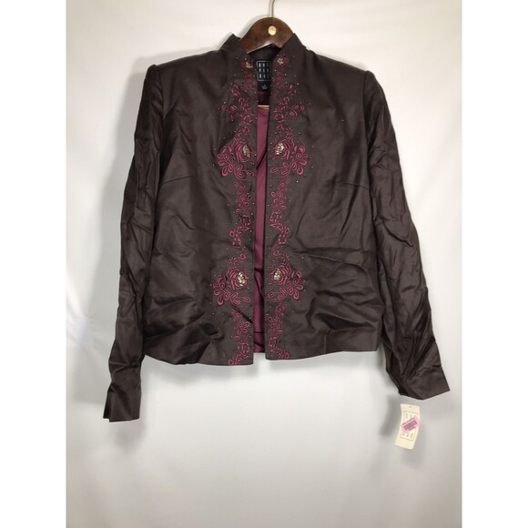 DUE PER DUE Womens Jacket Size 12 100% Silk With Size 8 Silk Tank Top - Picture 1 of 8